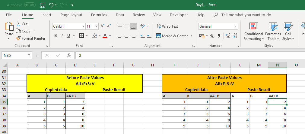 special pasting values on excel for mac